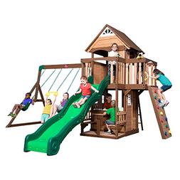 Step2/Backyard Discovery Hillbrook Wood Swing Set, Two-Tone