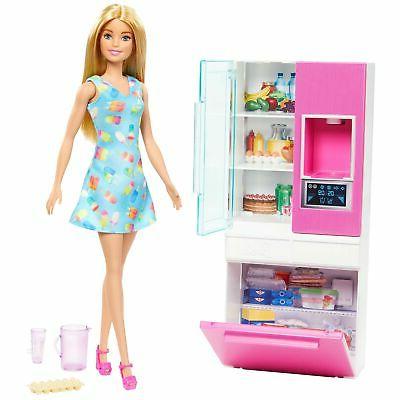 Barbie® Doll and Furniture KITCHEN Set w/ Working Water Dispenser 3 Accesso...