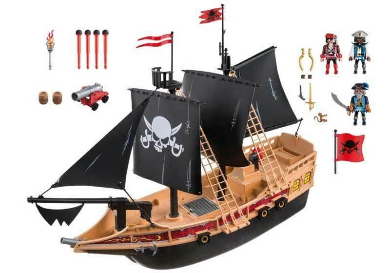 PLAYMOBIL PLAYSET #6678 THE PIRATE RAIDERS' SHIP w/PIRATES