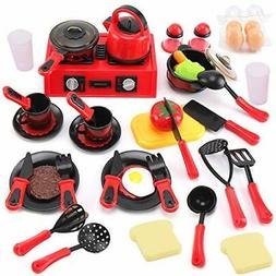 Liberty Imports 44 Pieces Mini Breakfast Stove Top Kitchen A
