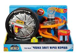 Hot Wheels City Super Spin Tire Shop Playset